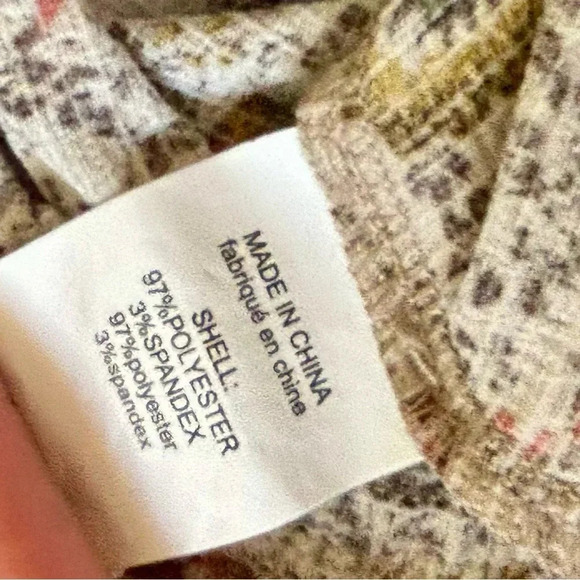 Melloday| Romantic Feminine V-Neck Peplum Short Sleeve Floral Blouse Size Large - Picture 6 of 7